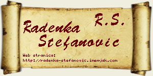 Radenka Stefanović vizit kartica